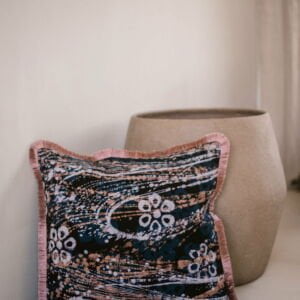 Batik Cushion Cover with Fringe 50x50