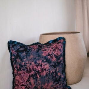 Batik Cushion Cover with Fringe 50x50