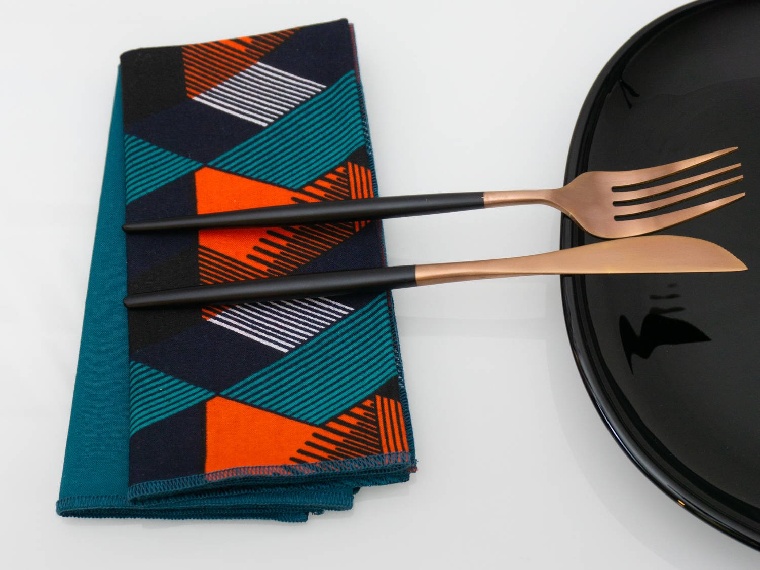 KECY (mix de 2 coloris) - Serviettes de table en coton 38x38