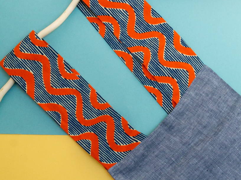 KIMIA - Tablier de cuisine en coton, wax et lin 120x90 - Kahuhome