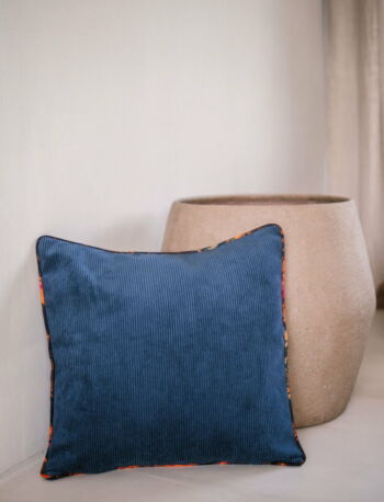 Corduroy Cushion Cover with Batik Piping 50x50