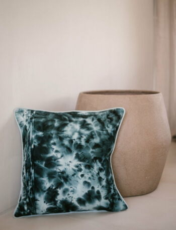 Cushion Cover in Batik with Plain Cotton Piping 50x50